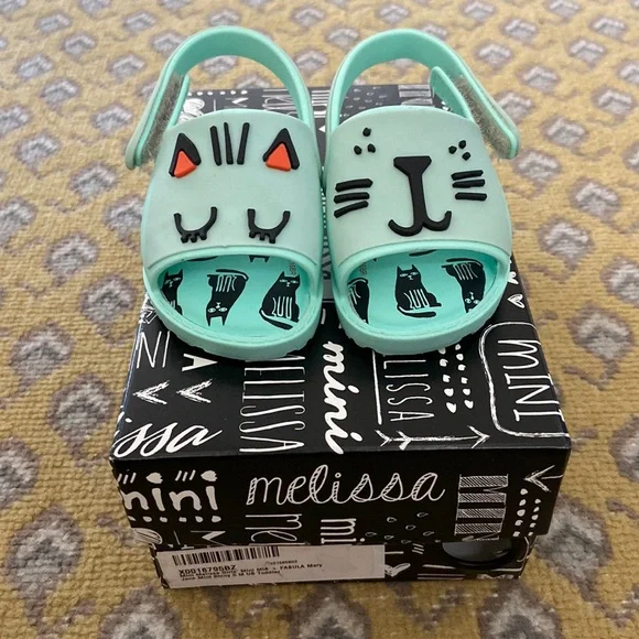 Mini Melissa Shoes Mini Melissa Teal Toddler Sling Back Sandal